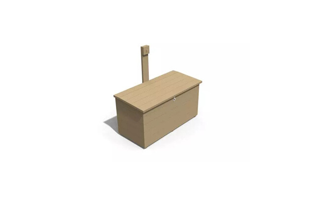 3D rendering af Sandpit - storage box