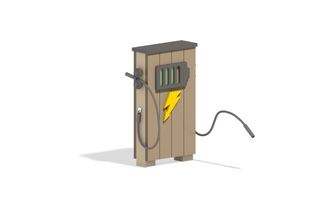 3D rendering af Electric charging station