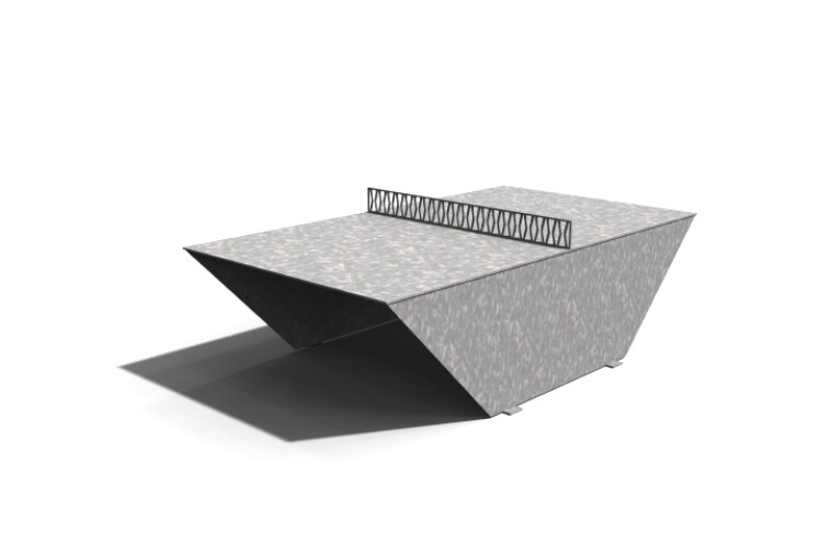 3D rendering af Pingout table tennis table - hot dip galvanized