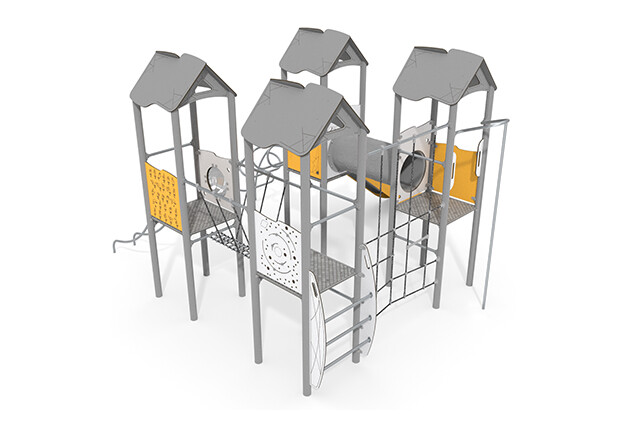 Play tower - Active quadruple tower climbing system