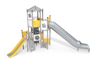 Play tower - Active large hexagonal tower slide