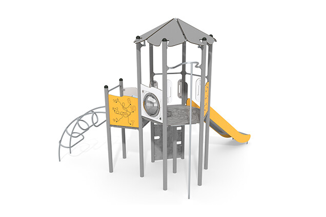 Play tower - Active hexagonal tower climbing wall