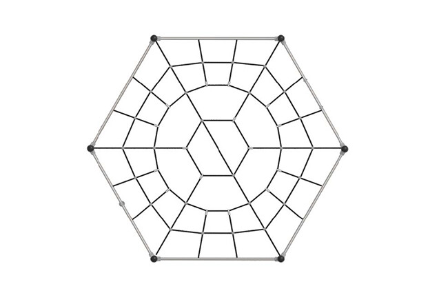 Climbing structure - hexagonal stainless steel