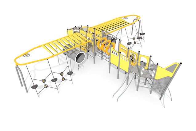 Active aeroplane with slide