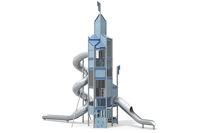 Play tower - Mega tower tube slide blue