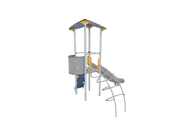 Play tower - Aquarius INOX single tower slide