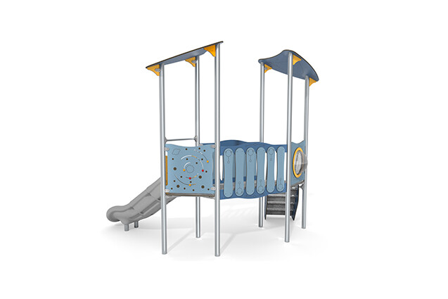 Play tower - Aquarius INOX double tower bridge