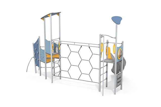 Play tower - Aquarius INOX double tower climbing net