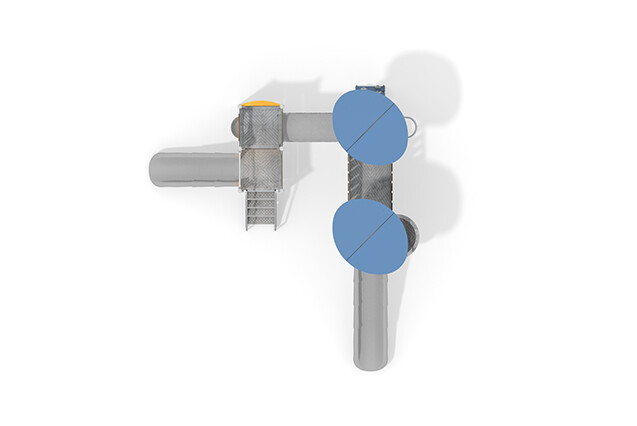 Play tower - Aquarius INOX triple tower crawl tube