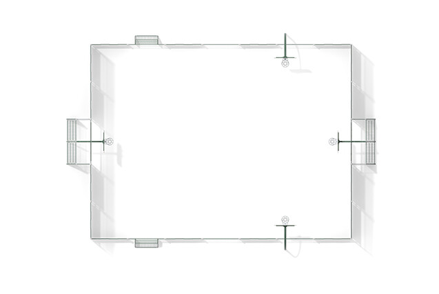 Multi-sport court - Sport Arena 1, 20.76 x14.56 m green