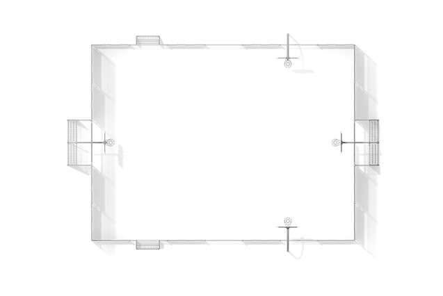 Multi-sport court - Sport Arena 1, 20.76 x14.56 m grey
