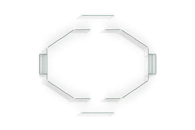 Multi-sport court - Sport Arena 4, 8.97 x 7.54 m green