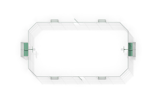 Multi-sport court - Sport Arena 6, 24.30 x 12.72 m green