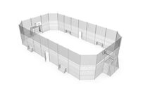 Multi-sport court - Sport Arena 6, 24.30 x 12.72 m grey