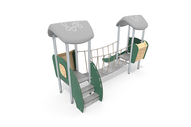 Play tower - Mini double tower suspension bridge
