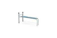 Fitness - Street Workout Inox flat bench blue