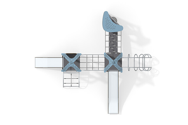 Play tower - ECO triple tower climbing ladders blue