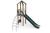 Play tower - ECO single tower fireman pole green