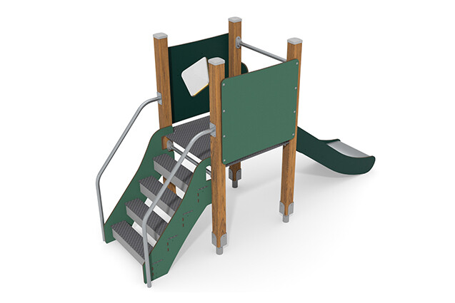 Play tower - ECO single tower slide green