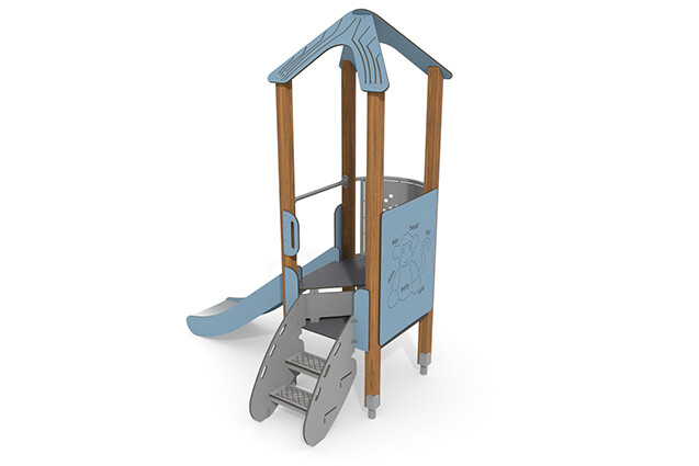 Play tower - ECO single tower balcony blue