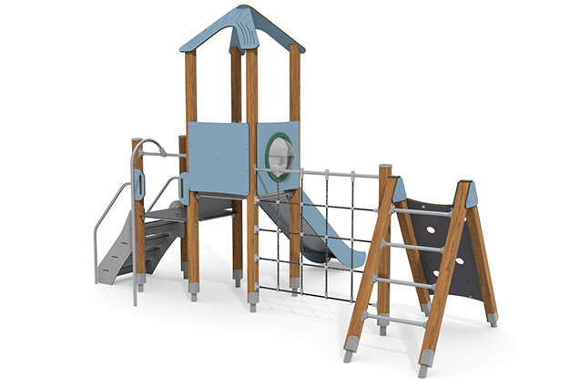 Play tower - ECO single tower climbing net blue