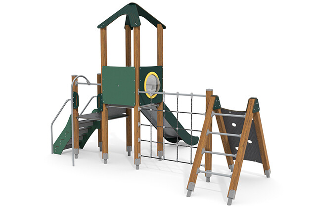 Play tower - ECO single tower climbing net green