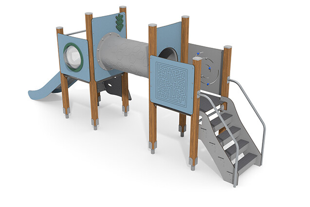 Play tower - ECO double tower crawl tube blue