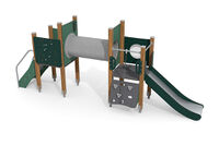 Play tower - ECO double tower crawl tube green