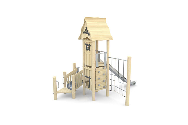 Play tower - robinia with two slides