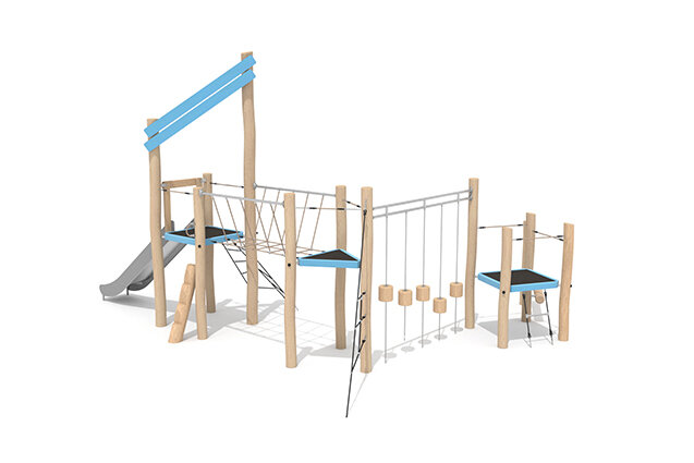 Play tower - Robinia Scandic triple tower with balance course