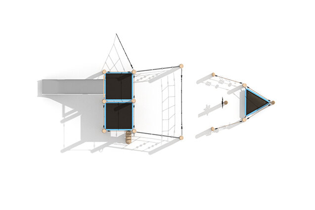 Play tower - Robinia Scandic ship-shaped play tower