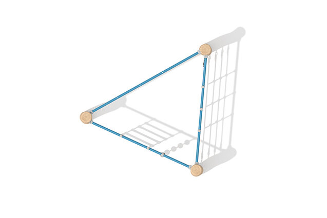Climbing structure - Robinia Scandic three-sided with climbing net and rope ladder