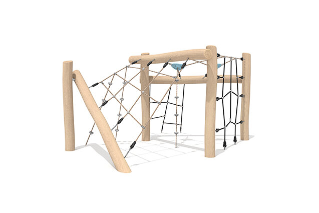 Climbing structure - Robinia Scandic five climbing routes for active play
