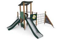 Play tower - ECO single tower two slides green