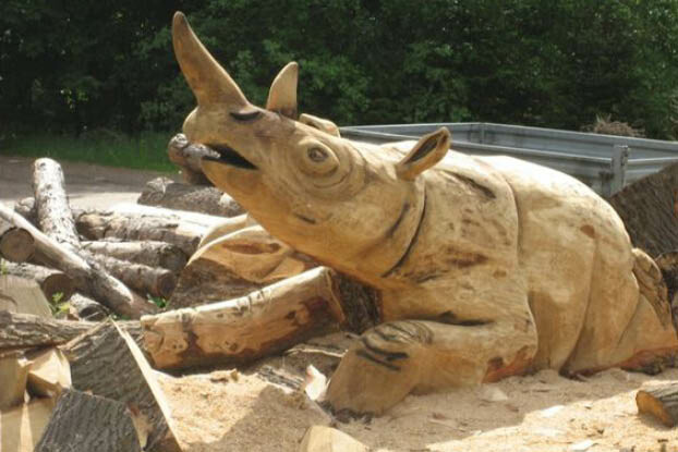 Foto af Play sculpture - rhinoceros h 1.2m
