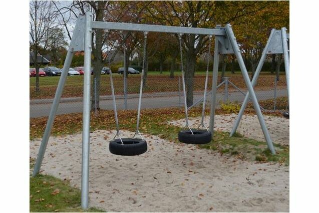 Foto af Swing - tyres A-frame steel h 2.1m