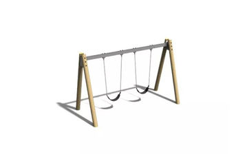 Swing - saddle A-frame robinia and steel h 2.1m