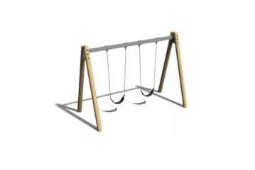 Swing - saddle A-frame robinia and steel h 2.4m