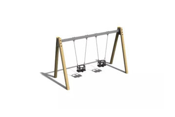 Swing - baby A-frame robinia and steel h 2.1m