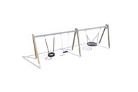 Swing set - bird's nest, classic and tyre A-frame larch and steel h 2.1m