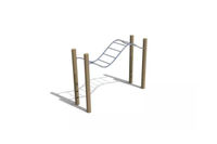 Obstacle course - monkey bars in wave formation h 2.1m and w 2.7m robinia