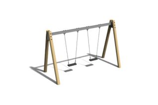 Swing - A-frame robinia wood and steel h 2.1m