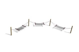 Swing - hammock triple robinia wood h 1.25m