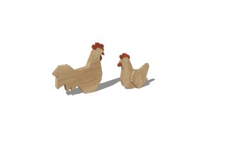 Play sculpture - cockerel and hen